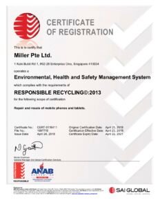 Read more about the article Miller Singapore is R2 SERI Certified