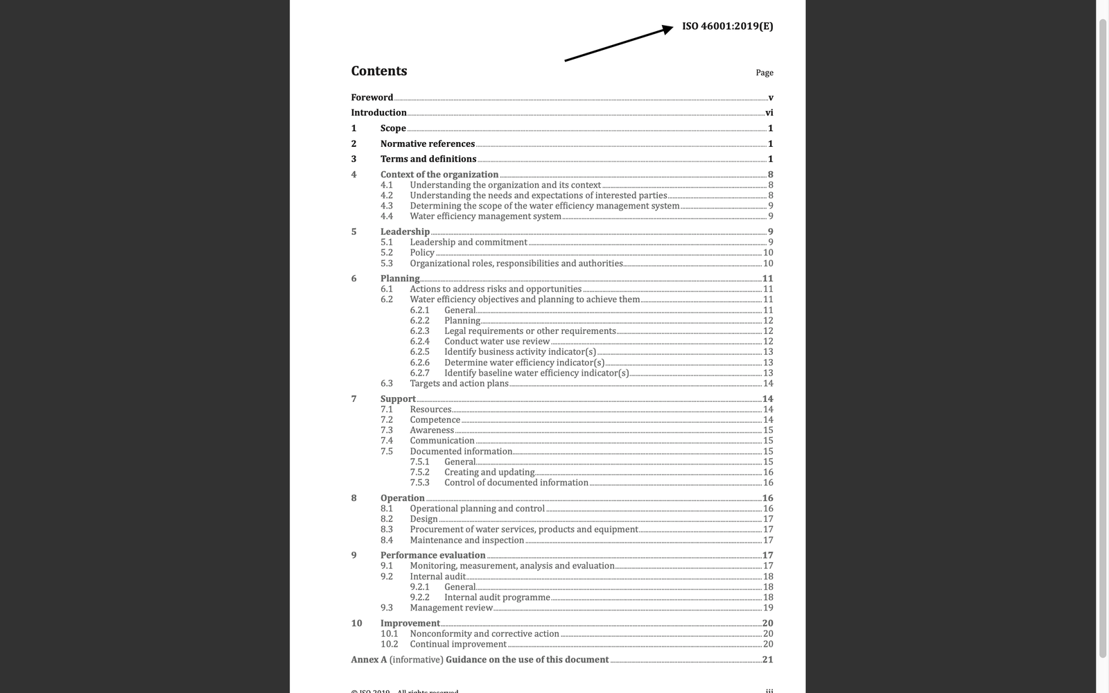 Read more about the article ISO 46001 Water efficiency Free download PDF