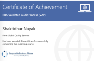 Read more about the article RBA Responsible Business Alliance RBA Version 7 Validated audit report VAR