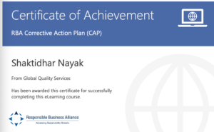 Read more about the article Responsible business alliance RBA Version 7 Corrective action Plan CAP
