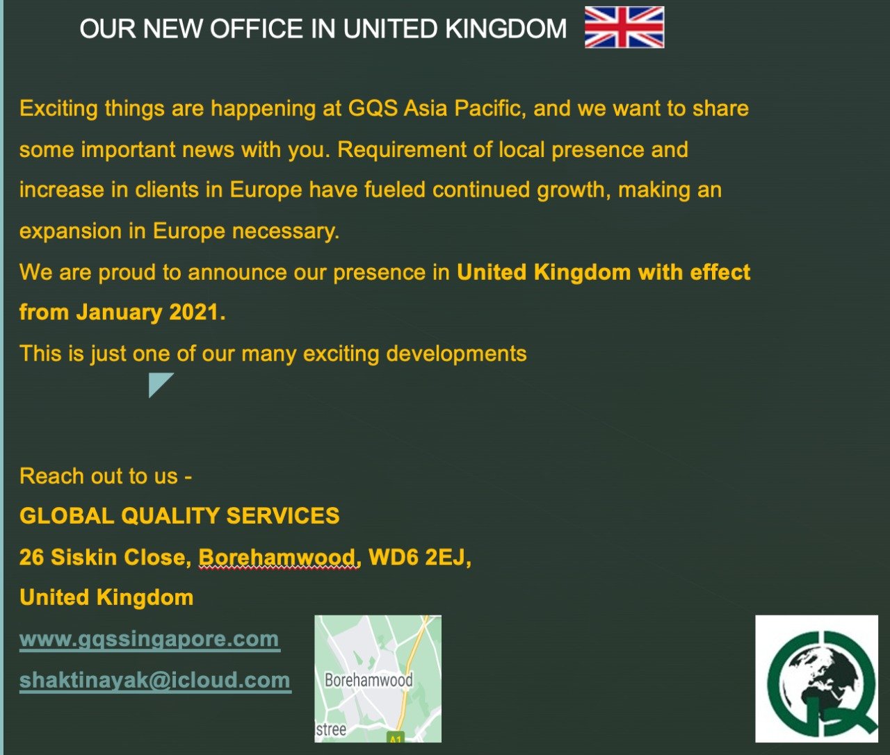 Read more about the article GQS is Proud to Announce Certification Support Services in UK
