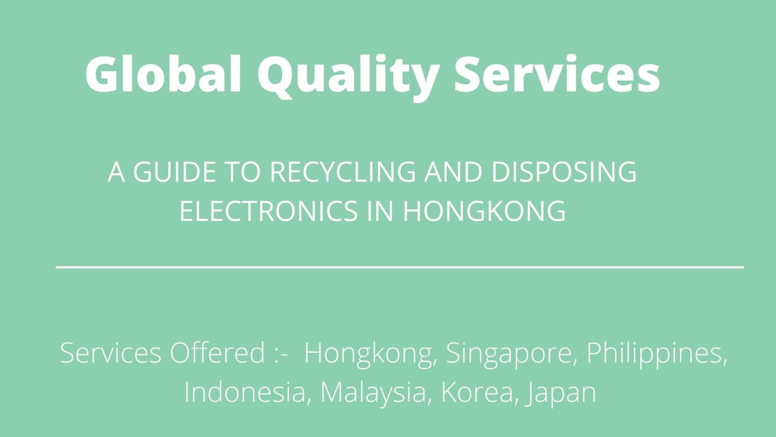 You are currently viewing A GUIDE TO RECYCLING AND DISPOSING ELECTRONICS IN HONGKONG