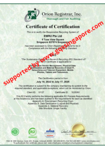 Read more about the article Ewr2 Singapore is R2 version 3 certified