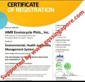 Read more about the article HMR Philippines first to be R2 Responsible recycling certified for Testing and Repair of laptops and Apple I phones, Apple I Pads