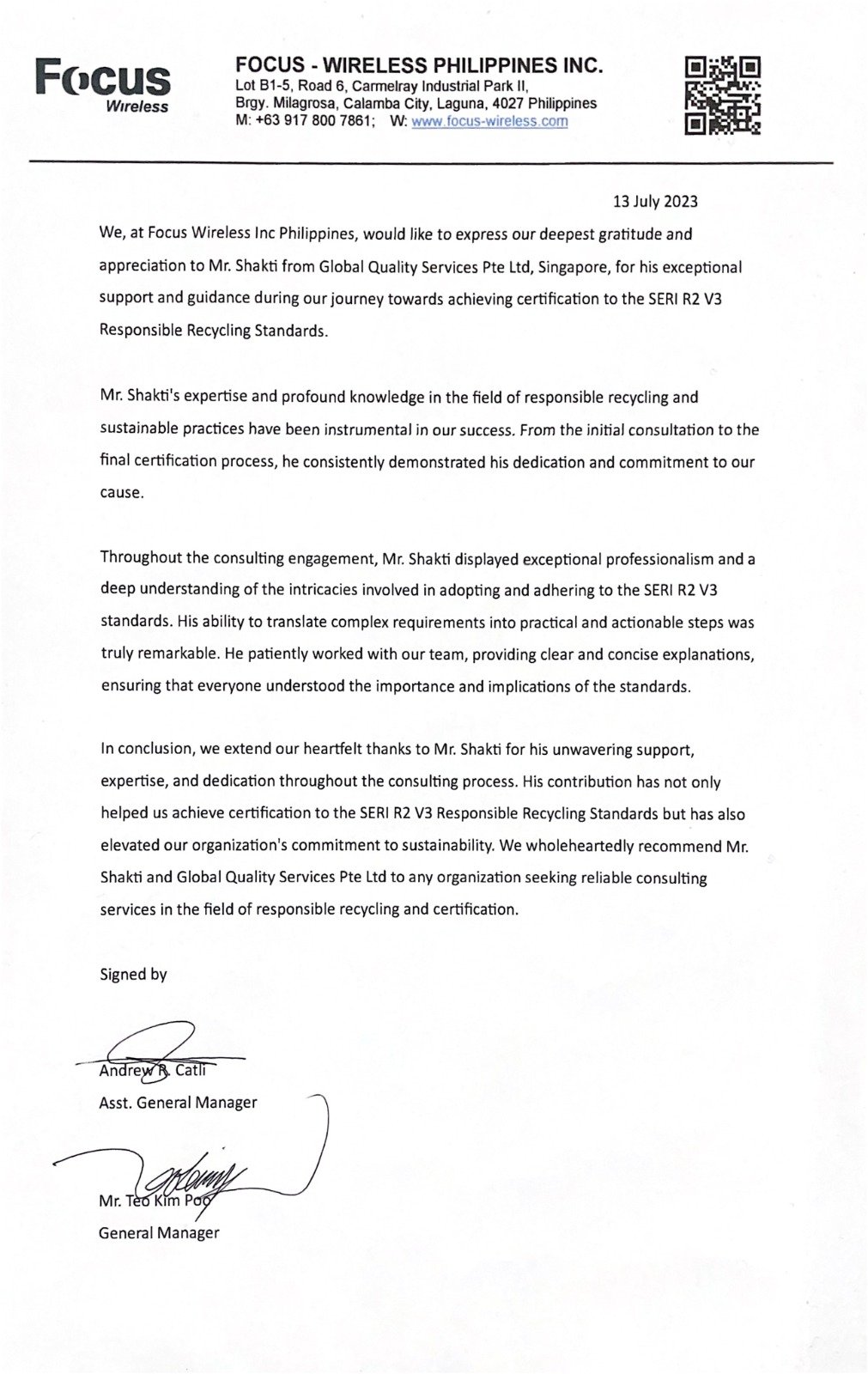 Read more about the article FOCUS – WIRELESS PHILIPPINES INC.