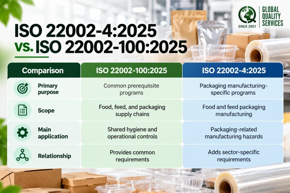 ISO Standards Packaging Comparison Infographic